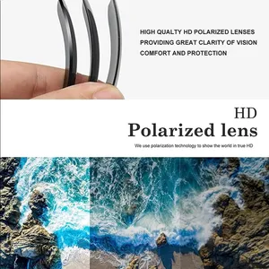 Black Polarized Sunglasses, Unisex Sun Glasses for Driving UV Protection EUC thumbnail 7