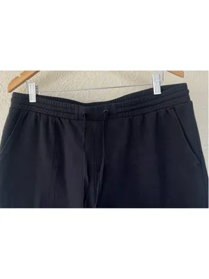 Quince Supersoft Fleece Sweatpants Black Joggers Womens Large Minimalist Lounge thumbnail 2