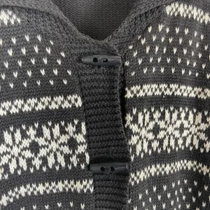 Vintage Carolyn Taylor Women’s Medium Black Cardigan Heart Floral Cottagecore thumbnail 4