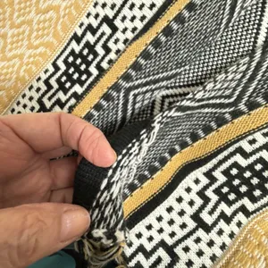 Lava Accessories Poncho Drape Women's One Size Saddle Blanket Design Black Beige thumbnail 9