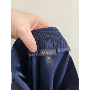 Quince Navy Stretch Crepe Trouser Pants Tailored‎ Work Office Chic Size 0 thumbnail 8