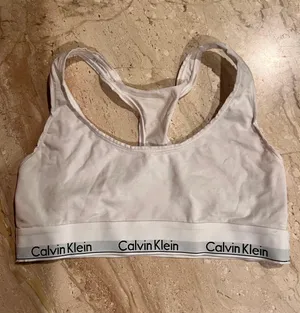 White Cotton Racerback Bralette thumbnail 3
