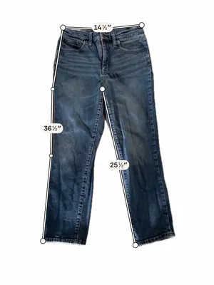 J. Crew Vintage Wash Straight-Leg Jeans in Medium Blue thumbnail 4