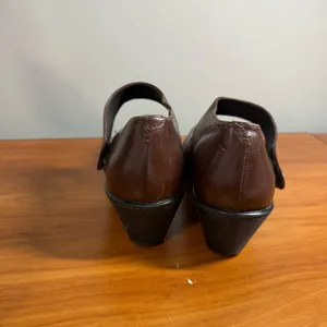 Dansko Bess Mary Jane Dark Brown Heel Leather Round Toe Comfort 37‎ thumbnail 5