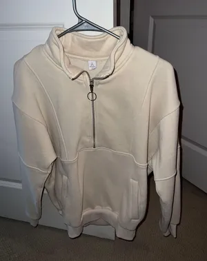 Half Zip Pullover Cream thumbnail 2