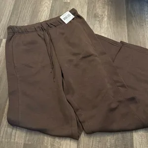 SWS Essentials SWS Athletics Brown Wide Leg Sweatpants thumbnail 1