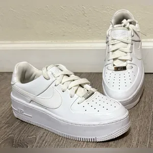 Nike Air Force 1 Sage Low White Platform Sneakers | Women’s Size 6 Street Style thumbnail 2