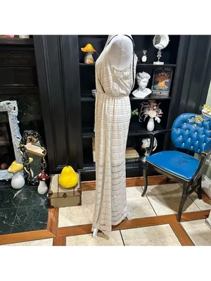 Anthropologies Maeve Racerback Sheer Maxi Dress Size Medium thumbnail 8