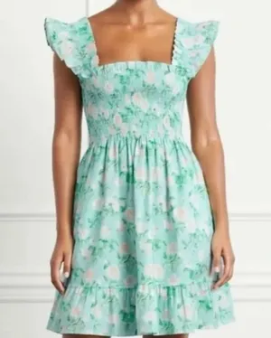 NWT Hill House Home The Elizabeth Nap Dress - Blue Roses Poplin thumbnail 1