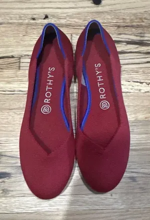 Burgundy Rothy’s Flats thumbnail 1