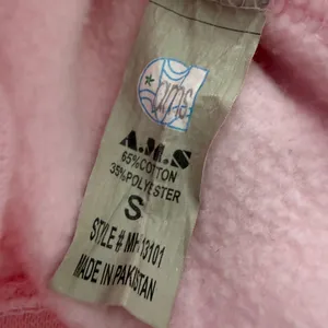 Y2K Baby Pink Monogram Hoodie 💕 Coquette Streetwear Pullover Size Small thumbnail 5