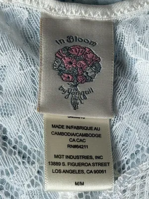 In Bloom by Jonquil Women's Lace Chemise Bridal Nightgown Slip Dress Size M thumbnail 6
