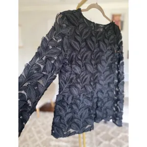 Ann Taylor Leaf‎ Sheer Blouse Lace Elegant Autumn Coquette Romantic Quiet Luxury thumbnail 5