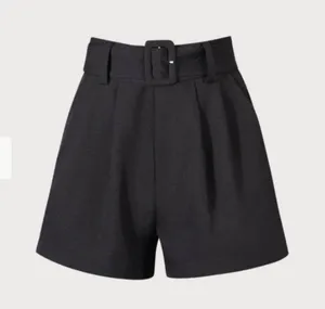 RIHOAS The Black High-waisted Pleated Belted Shorts 3 thumbnail 6