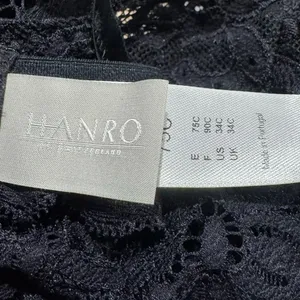 Hanro of Switzerland Luxury Moments Black Lace Bra Women’s 34C thumbnail 4