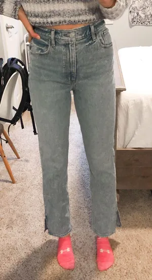 Abercrombie & Fitch A&F Wide Leg Flare Jeans thumbnail 2