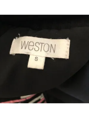 Anthropologie Weston Quilted Bomber Jacket Pink Black Small thumbnail 5