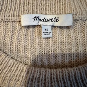 Madewell Thompson Pocket Long Sleeve Oversized Pullover Sweater in Tan Sz XS‎ thumbnail 6