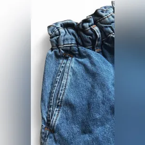 Zara Women's short Blue 100% Cotton with elastic waist Size 2 thumbnail 4