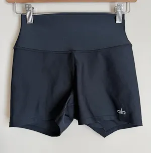 ALO Yoga High Waist Airlift Shorts Black Small Black High Waisted thumbnail 1