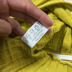 BLANCA Boho Gauze Maxi Dress Women OS Yellow V-Neck Smocked Waist Cotton Summer thumbnail 5