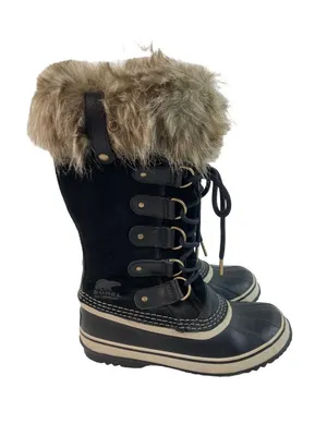 -Sorel Joan of Arc Snow Boots Womens Size 8 Black Waterproof Winter Faux Fur thumbnail 4