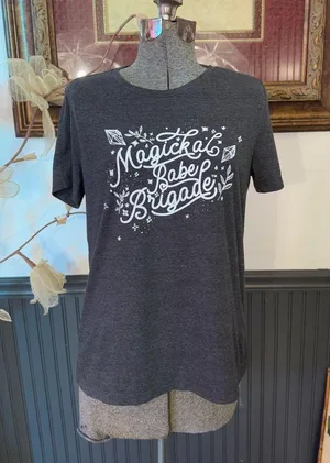 Magickal Babe Brigade Witchy Mystical Fitted Tshirt ~ Size Medium 🍄 thumbnail 1