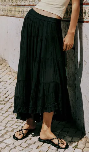 NWT Zara black peasant skirt thumbnail 1