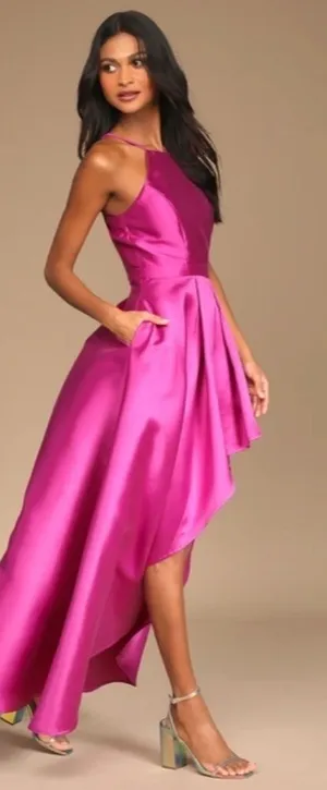 LULU's Prom Wedding Chic Special Event Elegant Sexy High Low Hem Dress thumbnail 1
