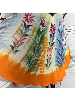 Vintage boho tunic mini dress beach cover up tropical resort cruise travel M L thumbnail 7