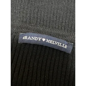 Brandy Melville Women's Black Ribbed Knit Button Up Cardigan Sweater Top Size S thumbnail 5