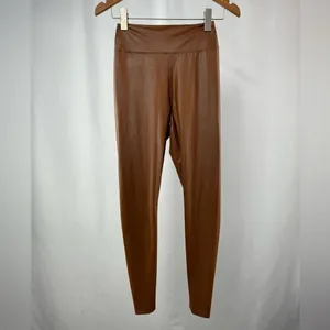 OFFLINE By Aerie Real Luxe Faux Leather Legging in Horizon Brown Size Medium thumbnail 6