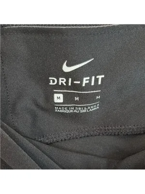 Nike Black Leggings with White Swoosh thumbnail 2