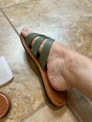 SHEIN Olive Green Braided Slide Slip On Sandals thumbnail 5
