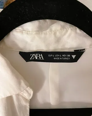 ZARA White Collared Dress thumbnail 3