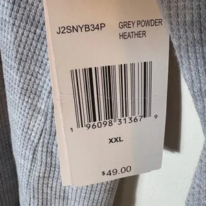 NWT Juicy Couture Size XXL‎ Top Long Sleeve Grey Powder Heather Crown thumbnail 5