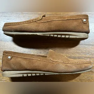 Picnic Size 38 (7.5) Brown Suede Slip On Loafers thumbnail 2