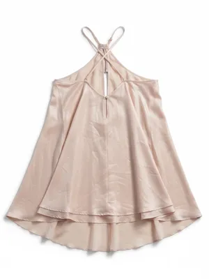 By Anthropologie Mermaid Mini Dress Blush Pink Small NWT‎ thumbnail 6