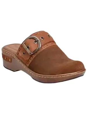 Born Women's Banyan Slip On Leather Clogs size 6 Brown Distressed Suede Leather thumbnail 2