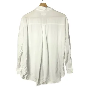 Lou & Grey White Lyocell Long Sleeve Button Down‎ XS thumbnail 3