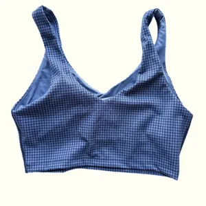 Aerie NWT Offline Recharge Least Support Sports Bra Blue Houndstooth Size Medium thumbnail 10