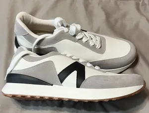 Elegant Women's Sneakers in White, Gray, and Black thumbnail 1