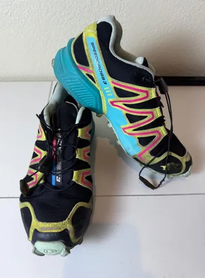Salomon Speedcross 3 Trail Running Shoes Womens 6 Black‎ Blue Pink Gorpcore thumbnail 1