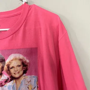 The Golden Girls bright neon pink casual short sleeved top‎ stay golden size L thumbnail 4