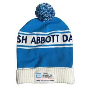 New Balance Abbott Dash to the Finish Line 5K Running Knit Pom Pom Beanie OS thumbnail 1