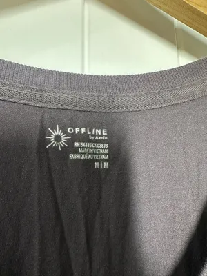 Aerie Offline Charcoal Jersey Stretch Lounge Long Sleeve Top thumbnail 5