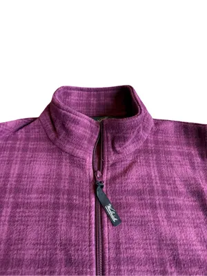 Woolrich Blackberry Hunt Purple Plaid Fleece Vest Full Zip Size M Women's thumbnail 2