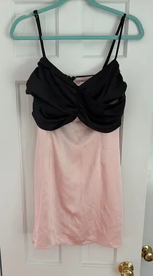 Princess Polly Mini Dress Pink and Black thumbnail 1