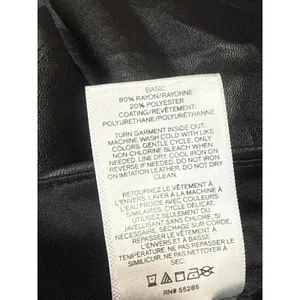 Express Women's Black Faux Leather Vegan Mid Rise Shortie Mini Shorts Size 00 thumbnail 6