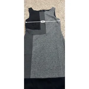 White House Black Market Womens Colorblock Sheath Dress Grey Black Size 4 thumbnail 6
